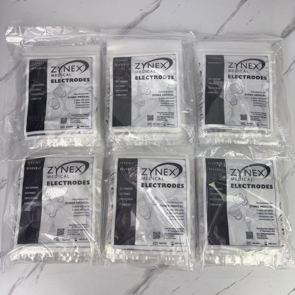 Zynex Medical Electrodes Reusable 10 Packs of 4 x 6  (240 Total) New / Unopened
